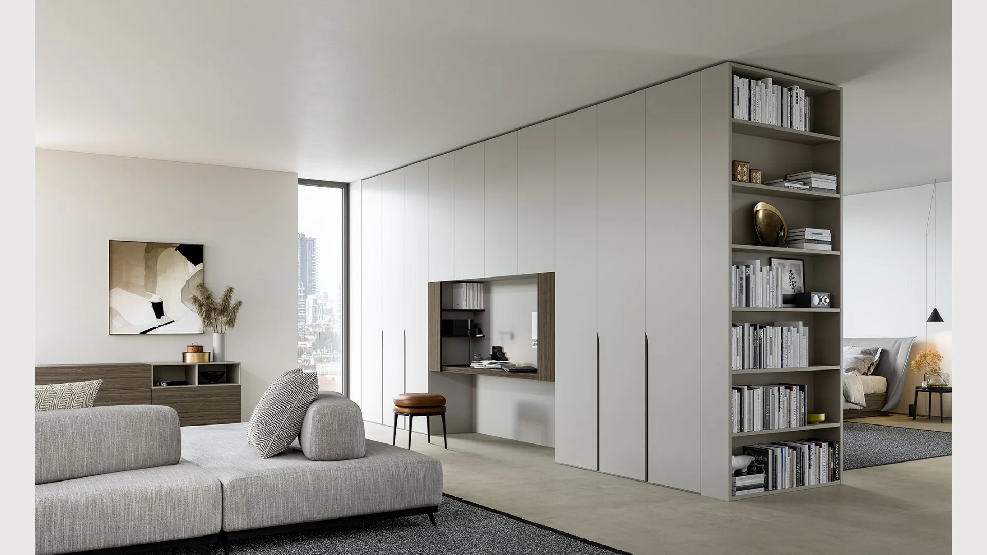 Wind hinged wardrobe